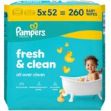 Pampers vlažne maramice za bebe Fresh 5x52 kom / XXL | shoptok.hr