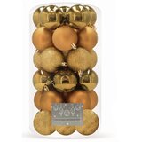 springos set božićnih kuglica, 6 cm, 30 komada, zlatne | shoptok.hr