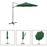  The Living Store Vrtni senčnik z LED lučkami zelen 300 cm - Previsni Senčnik, (21743127) Cene