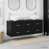  Set ormarića za kupaonicu 3 kom. Crni hrast 49,5 x 41 x 64,5 cm | shoptok.hr