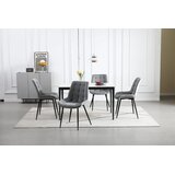  BERA stolica - srebrno sivi baršun / crne noge x 2 | shoptok.hr