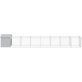  Kućica za pse s krovom svjetlosiva 117 x 813 x 123 cm čelična | shoptok.hr