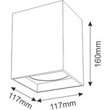 SPOT svetiljka JUPITER 1xE27/20W/230V 11,7x11,7 cm crna | Eponuda.com