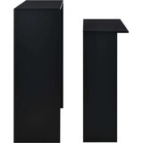 vidaXL Barska miza z 2 površinama 130x40x120 cm črna | Shoptok.si