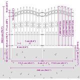  Vrtna Ograda KAMPEN 240 x 202,5 cm Mesh Siva | shoptok.hr