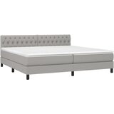  s oprugama i madracem svjetlosivi 200 x 200cm od tkanine | shoptok.hr