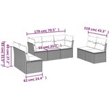  7-dijelni set vrtnih sofa od poliratana s jastucima crni | shoptok.hr