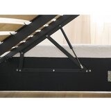 Bobochic Paris Bela oblazinjena zakonska postelja s prostorom za shranjevanje/brez vzglavja z letvenim dnom 160x200 cm Inera – | Shoptok.si