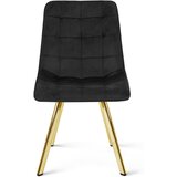 Okretna stolica CIEZA 360, crni baršun, zlatne metalne noge, set 3 kom | shoptok.hr
