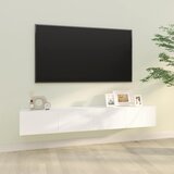  Zidni TV ormarići 2 kom bijeli 100x30x30 cm konstruirano drvo | shoptok.hr