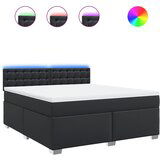 Maison Chic Box spring postelja - Vzmetna postelja z vzmetnico črn 180x200 cm umetno usnje SL23786, (21890893) | Shoptok.si