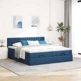  Otomanski okvir kreveta s madracima plavi 200x200cm tkanine | shoptok.hr