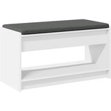  Klupa za hodnik s jastukom s policom Bijeli 83 x 38 x 45 cm | Eponuda.com