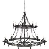 Elstead Lighting Elstead Warwick Viseči lestenec z 18 lučmi in 2 nivoji - grafitno črn, (22099666) | Shoptok.si