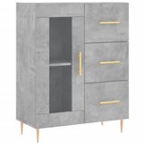  Visoka komoda siva betona 69,5x34x180 cm od konstruiranog drva | Eponuda.com