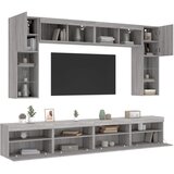 8-dijelni set zidnih TV ormarića LED boja hrasta sonome | shoptok.hr