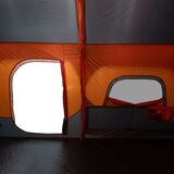 vidaXL Šotor za kampiranje za 9 oseb siv in oranžen 441x288x217 cm | Shoptok.si