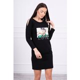 Kesi Dress with love print black Cijene
