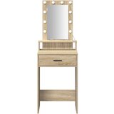  Toaletni Stol s LED Osvjetljenjem - Sonoma Hrast - 50x41x140 cm | shoptok.hr