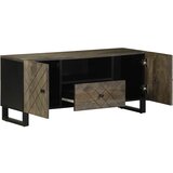 TV ormarić crni 105 x 33 x 46 cm od masivnog drva manga | shoptok.hr