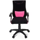 MID.YOU Mladinski Vrtljiv Stol Kiddy Pro Al, Črna, Roza | Shoptok.si