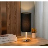  Brilagi - Stona lampa sa USB portom TABLON 1xE27/25W/230V hrast/bela/crna | Eponuda.com