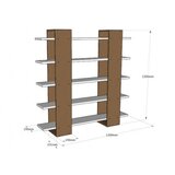 Woody Fashion pool white walnut polica za knjige | Eponuda.com