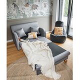 ELTAP Svetlo siva žametna raztegljiva sedežna garnitura 130 cm Ario – | Shoptok.si