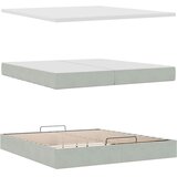  Ottoman krevet s madracem svijetlo sivi 200x200 cm baršun | Shoptok.si