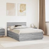  Krevetna konstrukcija s uzglavljem Siva sonoma 150 x 200 cm | shoptok.hr