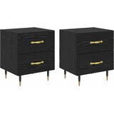  Noćni ormar s ladicama 2 pcs Crni hrast 40 x 35 x 47,5 cm | shoptok.hr