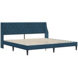  Okvir kreveta s madracem s madracem Plava 200 x 200 cm Baršun | shoptok.hr