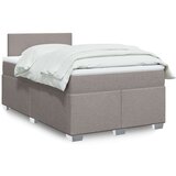 vidaXL Krevet s oprugama i madracem smeđesivi 120 x 190 cm od tkanine | shoptok.hr