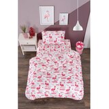 Mila Home Bela/rožnata enojna/podaljšana posteljnina z rjuho/3-delna 160x220 cm Flamingo – | Shoptok.si