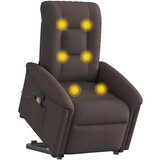 Maison Chic masažni naslanjač - Relax naslanjač s funkcijo vstajanja temno rjavo blago, (22061464) | Shoptok.si