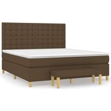 Box spring postelja z vzmetnico temno rjava 180x200 cm blago, (20902229) | Shoptok.si