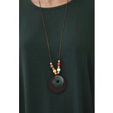 Kesi Włoski Oversized blouse with pendant dark green | Shoptok.si