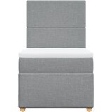  Okvir kreveta s oprugama i madrac svjetlosivi 90x200cm tkanina | shoptok.hr