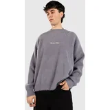 Chest Logo Mohair Pulover dark grey