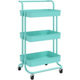 vidaXL Kuhinjska kolica s 3 razine tirkizna 42x25x83,5 cm željezo/ABS | shoptok.hr