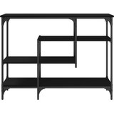  Konzolni stol s policom s pohranom Crni hrast 100 x 35 x 75 cm | Eponuda.ba