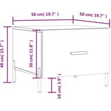  Stolić za kavu bijeli 50 x 50 x 40 cm od konstruiranog drva | shoptok.hr
