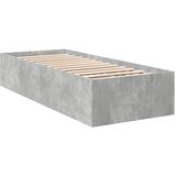  Okvir kreveta boja betona 75x190 cm od konstruiranog drva | shoptok.hr