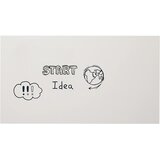 SMIT VISUAL Bela tabla brez okvirja, jeklo, bele barve, ŠxVxG 1980 x 980 x 3 mm | Shoptok.si