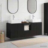  Set ormarića za kupaonicu 3 kom. Crna 49,5 x 41 x 62,5 cm | shoptok.hr
