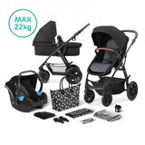Kinderkraft xmoov kolica za bebe set 3U1 black | ePonuda.com