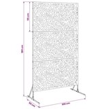  Zaslon za privatnost 100 x 50 x 180 cm Čelik Crna - Crna Uzorak kamenčića | shoptok.hr