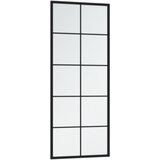  Zidno ogledalo crno 100 x 40 cm metalno | shoptok.hr