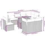  Vrtna sedežna garnitura 9-delna z blazinami črn poli ratan | Shoptok.si