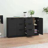  Komode 2 kom crne 60 x 30 x 70 cm od konstruiranog drva | shoptok.hr